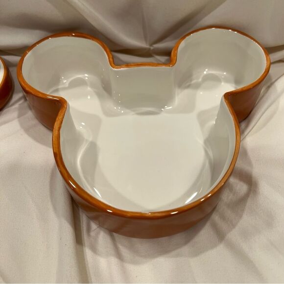 Disney Mickey Mouse Gingerbread Candy Dish Holiday Treats Lidded Storage NWT 🍬 - Picture 7 of 10